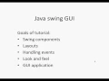 Java swing GUI tutorial Introduction and goals