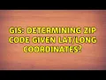 GIS Determining zip code given coordinates