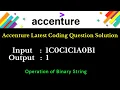 Accenture Latest Coding Question 2021 Operation of Binary String