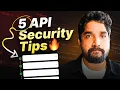 Your REST API Is NOT Secure - Fix them in just 5 Steps Explained in Hindi Day