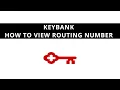 Keybank - how to view routing number