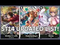 OP17 ST14 is now at FULL POWER with this updated list