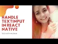 React Native TextInput React Native Complete Course