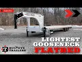 The Lightest Gooseneck Flatbed Buckeye 20 -40 Aluminum Flatbed Trailer