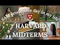6AM HARVARD MIDTERMS VLOG 📝 super productive day in my life, study motivation, insta360 go ultra 📸