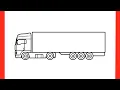 How to draw a TRUCK step by step Drawing long-range truck MAN TGX easy