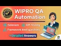 INTERVIEW ROUND 1 WIPRO Automation Testing Interview Questions with Answers Selenium API