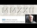 MMXXII 2022 in Roman Numerals