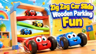 Zig Zag Car Slide | Wooden Parking Fun