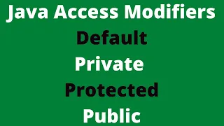 27 Access Modifiers in java Default Public Private Protected in Urdu HIndi 16-03-2021