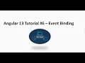 Angular 13 Tutorial Event binding