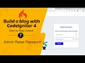 How to Reset Admin Password in CodeIgniter 4