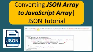 Converting JSON Array to JavaScript Array A Comprehensive Guide JSON Tutorial