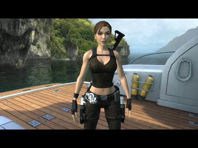 Tomb Raider Underworld: Close-up of Lara's magnificent wet Body