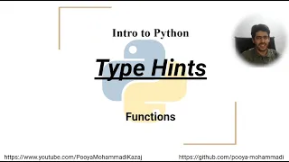 Intro to Python Type Hint Functions typing