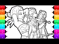 Coloring Huntrix vs Demons KPop Demon Hunters Coloring Pages