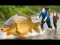 Download Lagu Catching 200kg Monster Carp \u0026 Giant Catfish by Hand to Sell at the Market, Cooking Fish for Family