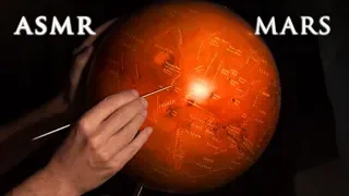 ASMR 1hr Exploring Mars History Globe Tracing Drawing Martians 