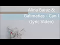 Alina Baraz & Galimatias - Can I (Lyric Video)