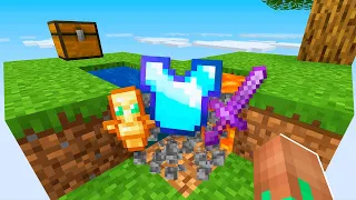 Minecraft SkyBlock, Pero Todos los Bloques Son Aleatorios!