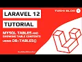 Building a Dynamic Laravel Site Using XAMPP MySQL and DB table to Show Data