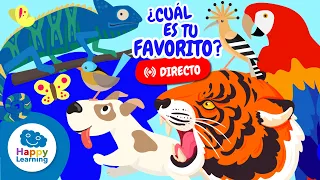 DIRECTO. 🐾✨ Los ANIMALES más QUERIDOS | Vídeos Educativos para Niños de PRIMARIA | @HappyLearningES