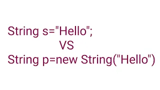 Difference between String literal and String object Java Hindi Tutorial