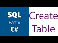 C SQL Server How To Create Database Table Part 2