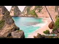Komodo Island pink beach Indonesia colorful corals Padar Island symmetrical half-moon bays