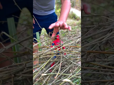 shows off his survival skills_making his own gloves to rescue #bushcraft #camping #outdoors
