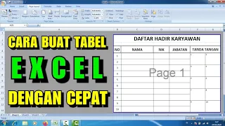 Download Cara membuat Tabel di Excel untuk Pemula MP3