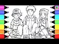 Pokemon Coloring Pages Ash and Friends Colouring book for kids