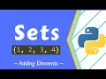 Adding elements in a Python set - Advanced Python