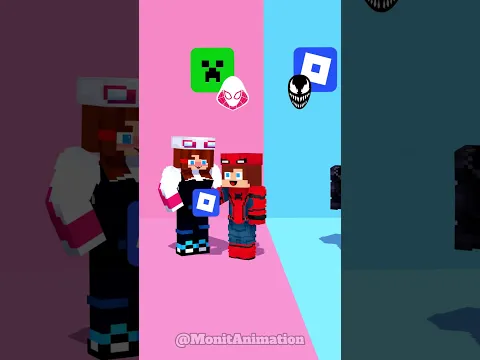 Spiderman JJ Choose Roblox or Minecraft With JJ Sister - MAIZEN Minecraft Animation #shorts