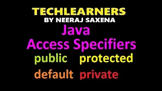Access Specifiers in java public protected private and default