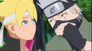 BORUTO SARADA AND MITSUKI VS SHINO KONOHAMARU ANKO AND KAKASHI