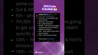BTS 2025 Festa Schedule Bts Btsarmy Rm Jin Suga Jhope Jimin Taehyung Jungkook 