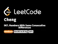 LeetCode 967 Numbers With Same Consecutive Differences