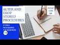 Alter stored procedure in sql server Delete stored procedure in sql server For beginners
