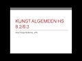Kunst algemeen 8.2/8.3