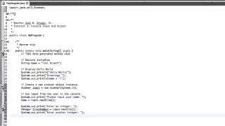 JAVA For Beginners 3 Console Input Console Output
