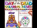 Day of the Dead Coloring Sheets with English Spanish Vocabulary Activities