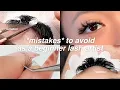 MISTAKES to avoid as a beginner lash artist LASH EXTENSIONS FOR BEGINNERS