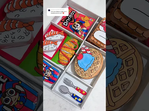 PACKING PAPER SQUISHY LUNCH BOX 🧇 #shorts #papersquishy #lunchbox #pomni #theamazingdigitalcircus