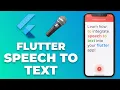 Flutter Speech to Text App Tutorial Voice Recognition