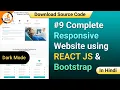 Complete Responsive Website using REACT JS Bootstrap Dark Mode and Light Mode in React JS