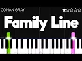 Download Lagu Conan Gray - Family Line | EASY Piano Tutorial