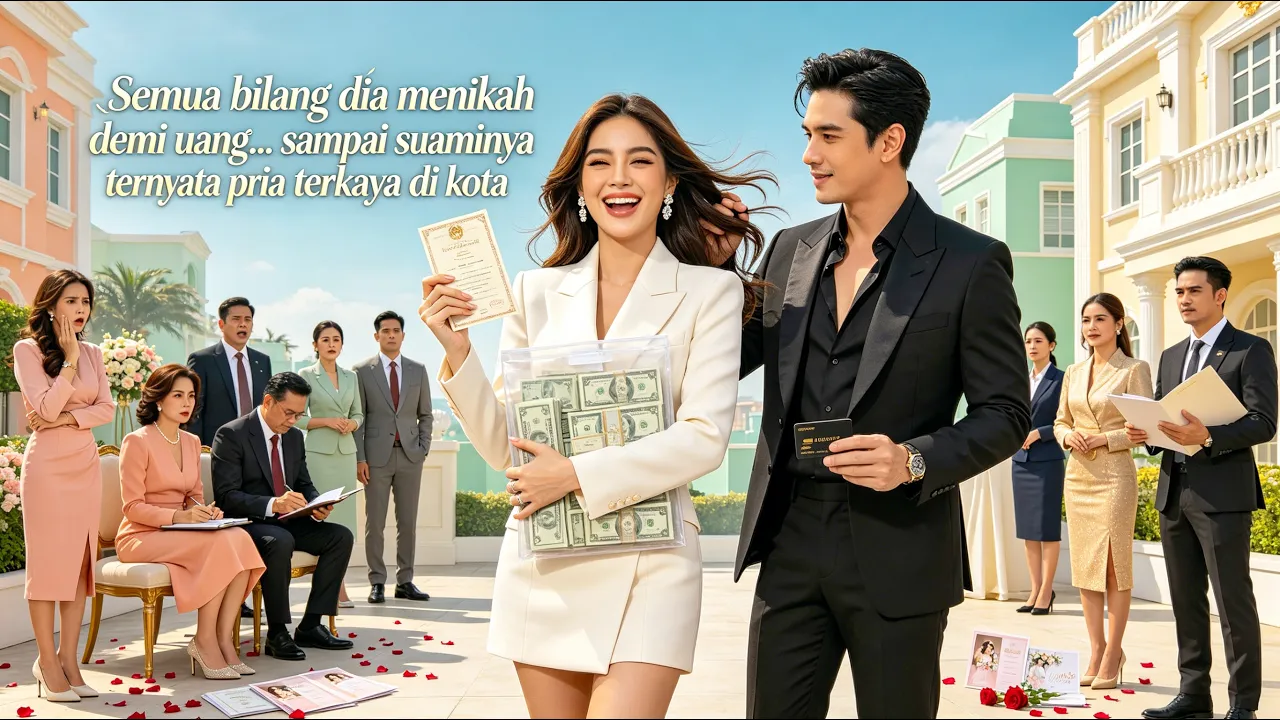 💸 Semua bilang dia menikah demi uang… sampai suaminya ternyata pria terkaya di kota! poster