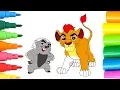 Learn the colors Learning colors by coloring in The Lion Guard picture Colouring book