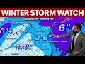 Winter Storm Watch How much is it going to snow in DC Virginia Maryland